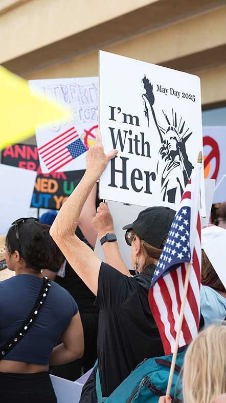 protesters on No Kings day