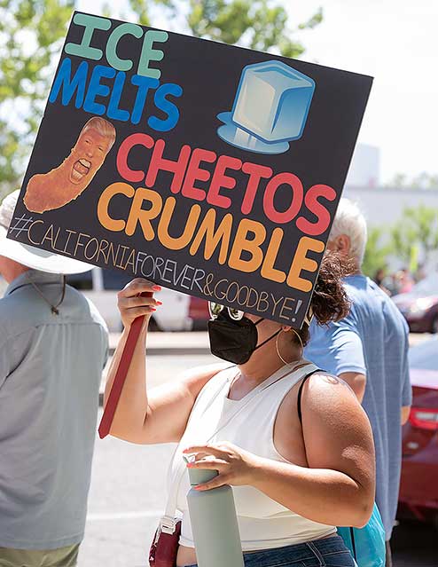 protesters on No Kings day