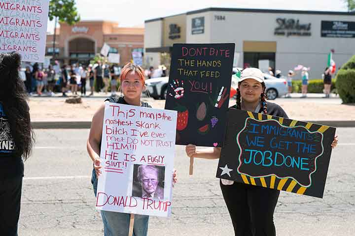 protesters on No Kings day