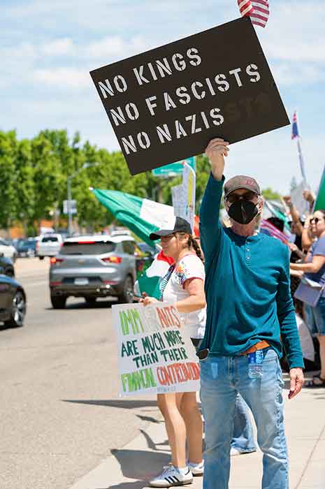 protesters on No Kings day