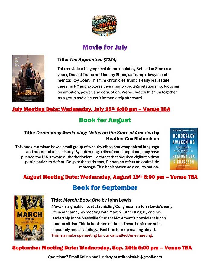 Flyer with locations, times and dates.