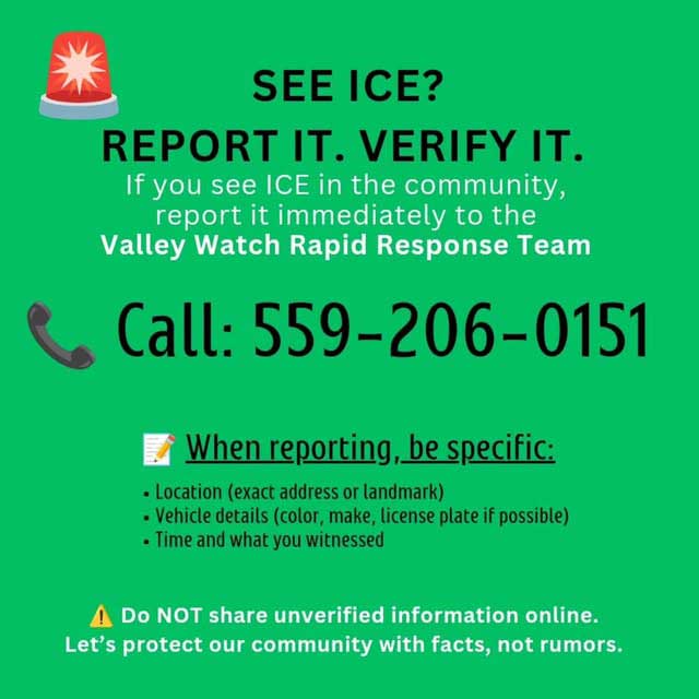 Poster with the above information.