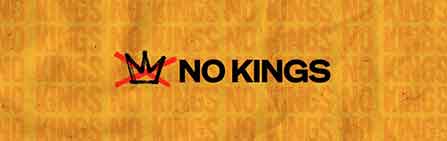 No Kings, No Crowns poster text